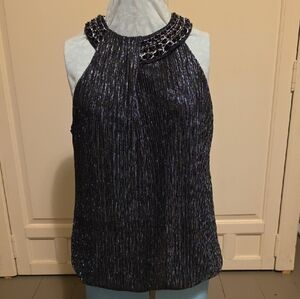 Alfani Shimmering Black Sleeveless Blouse [2/$15]